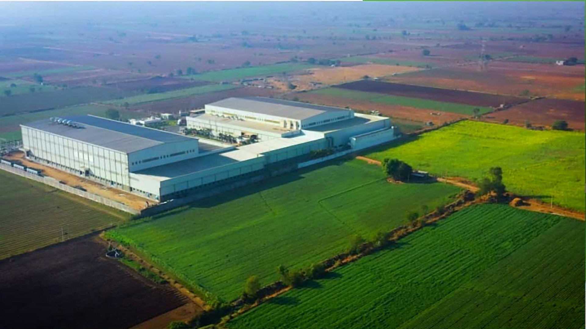 Aerial view of the KTEX Nonwovens production facility, Rajkot, Gujarat